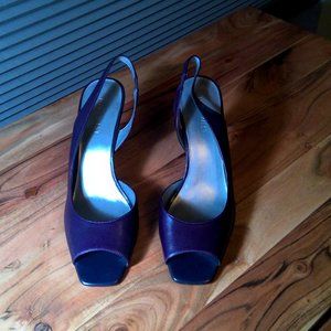 Nine West Purple Slingbacks